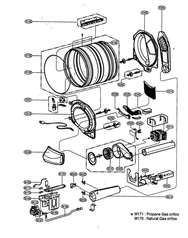Drum/motor assy
