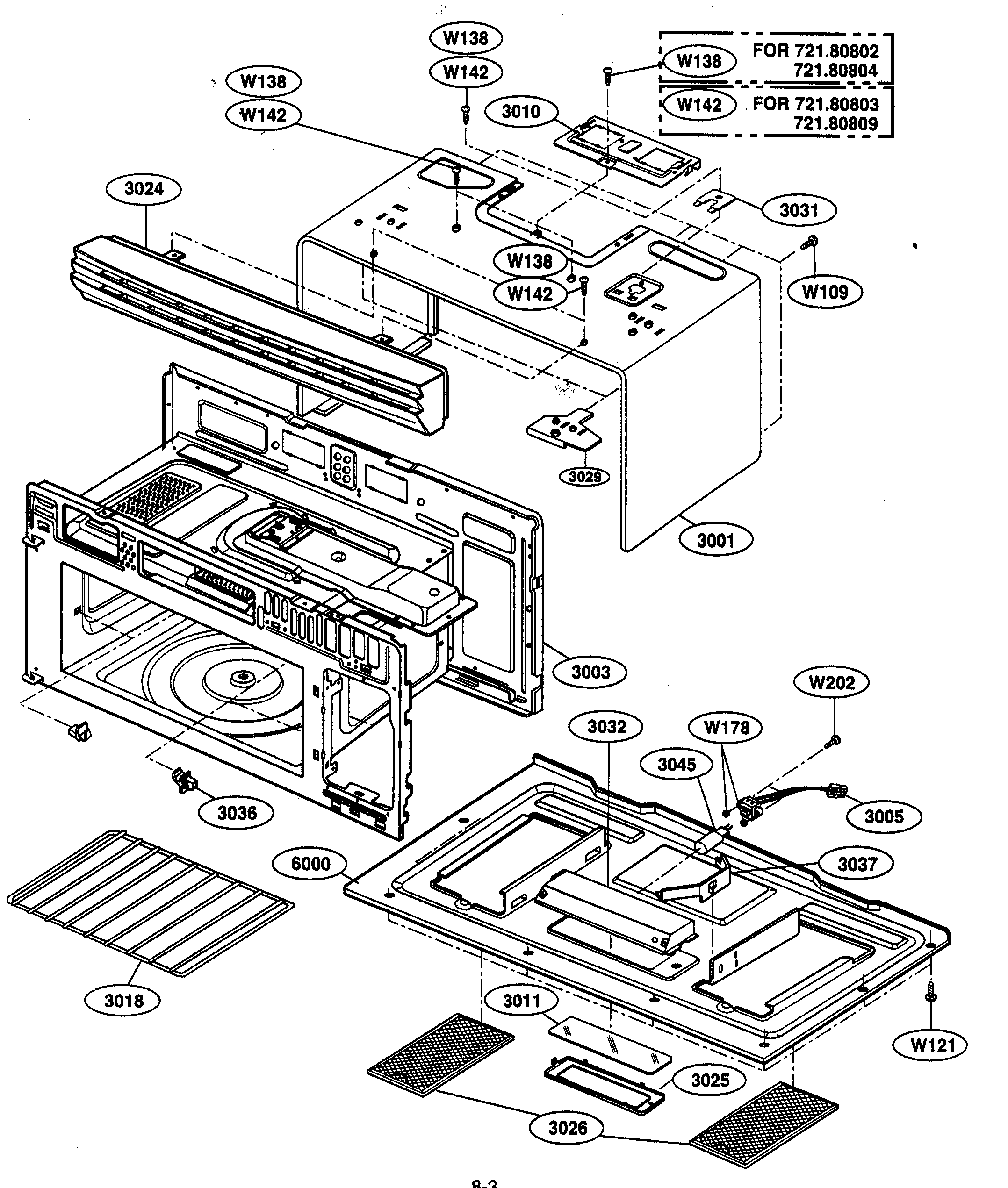 Oven cavity parts