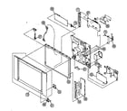 Sony KLV-21SG2 cabinet parts 2 diagram