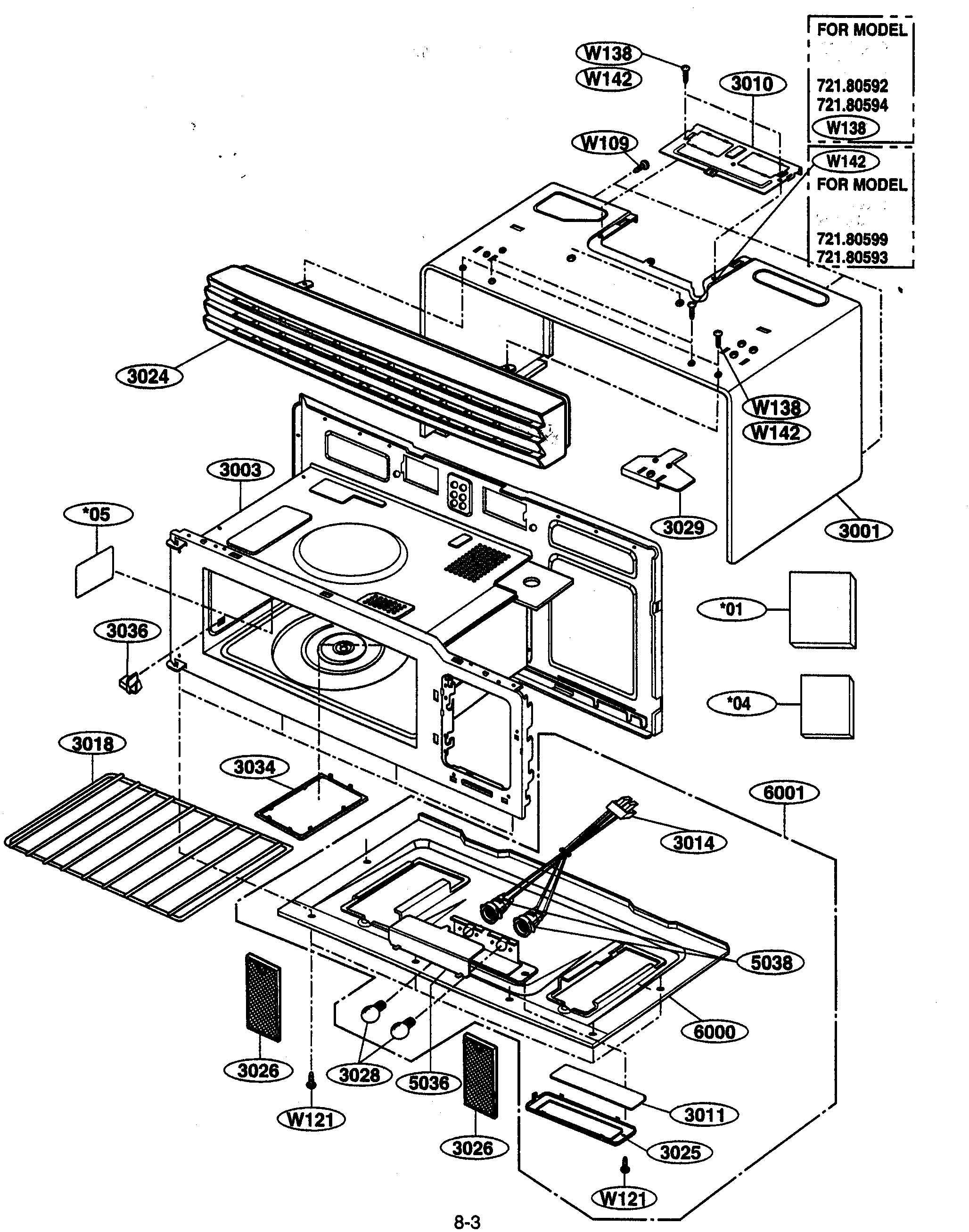 OVEN CAVITY PARTS