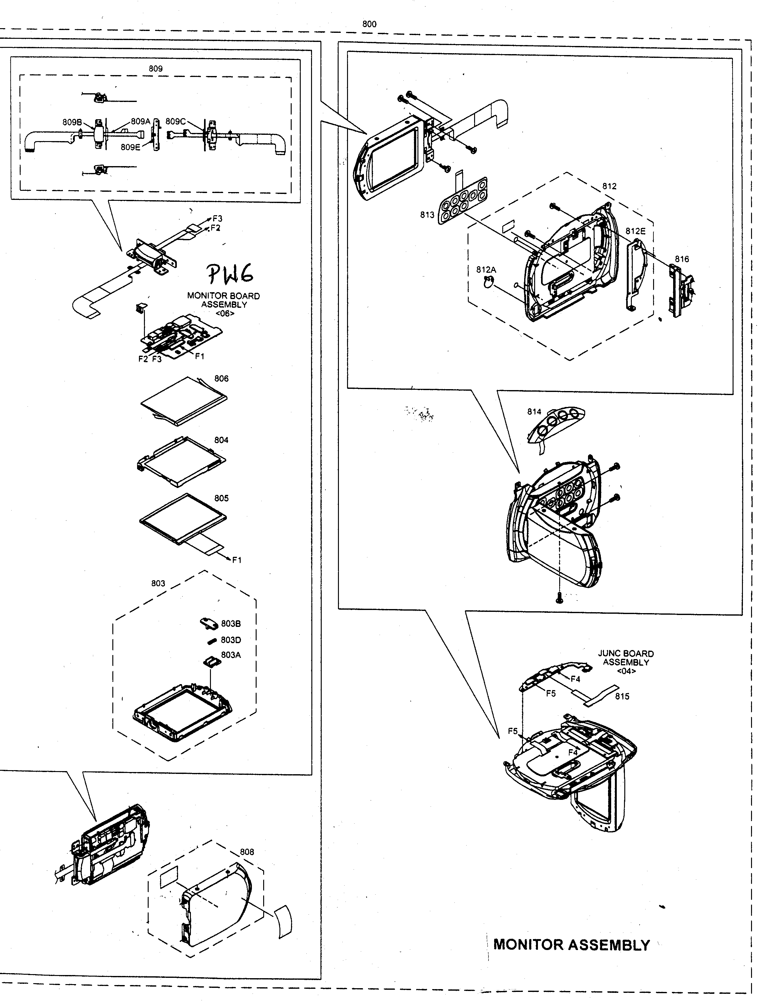 Monitor assy