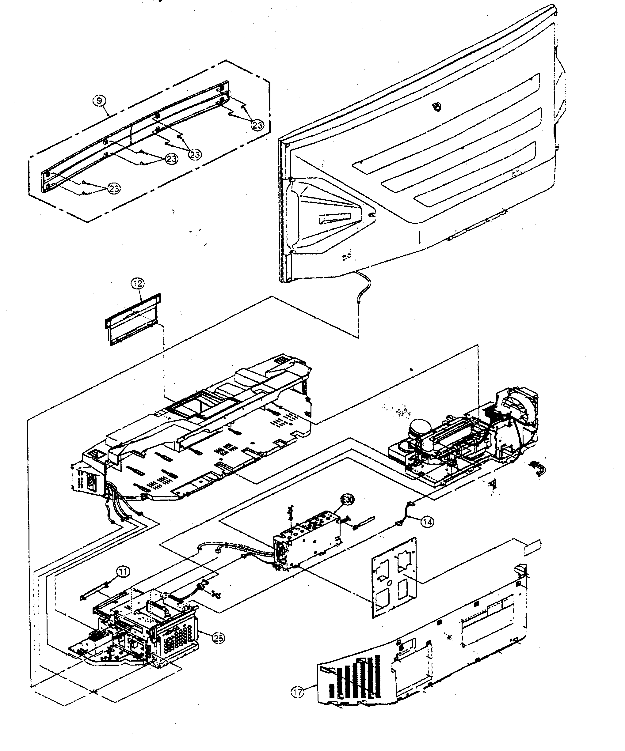 Rear cabinet