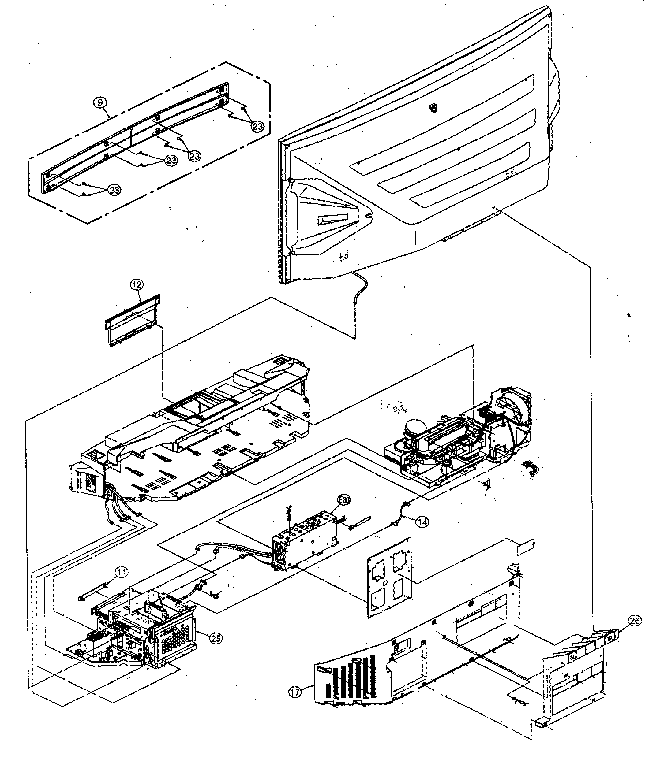 Rear cabinet
