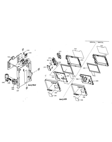 Rear/lcd assy