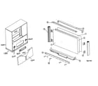Mitsubishi WS-73615 cabinet parts diagram