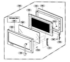 Kenmore 72164683300 door assy diagram