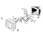 Sony KV-36FS120 cabinet parts 1 diagram