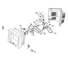 Sony KV-36FS320 cabinet parts 1 diagram