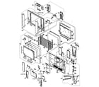 Sharp LC-20B6U-S cabinet parts diagram