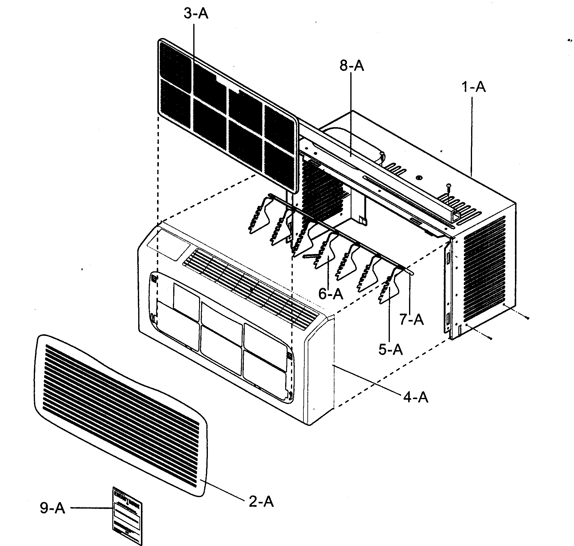 Cabinet/front grille assy