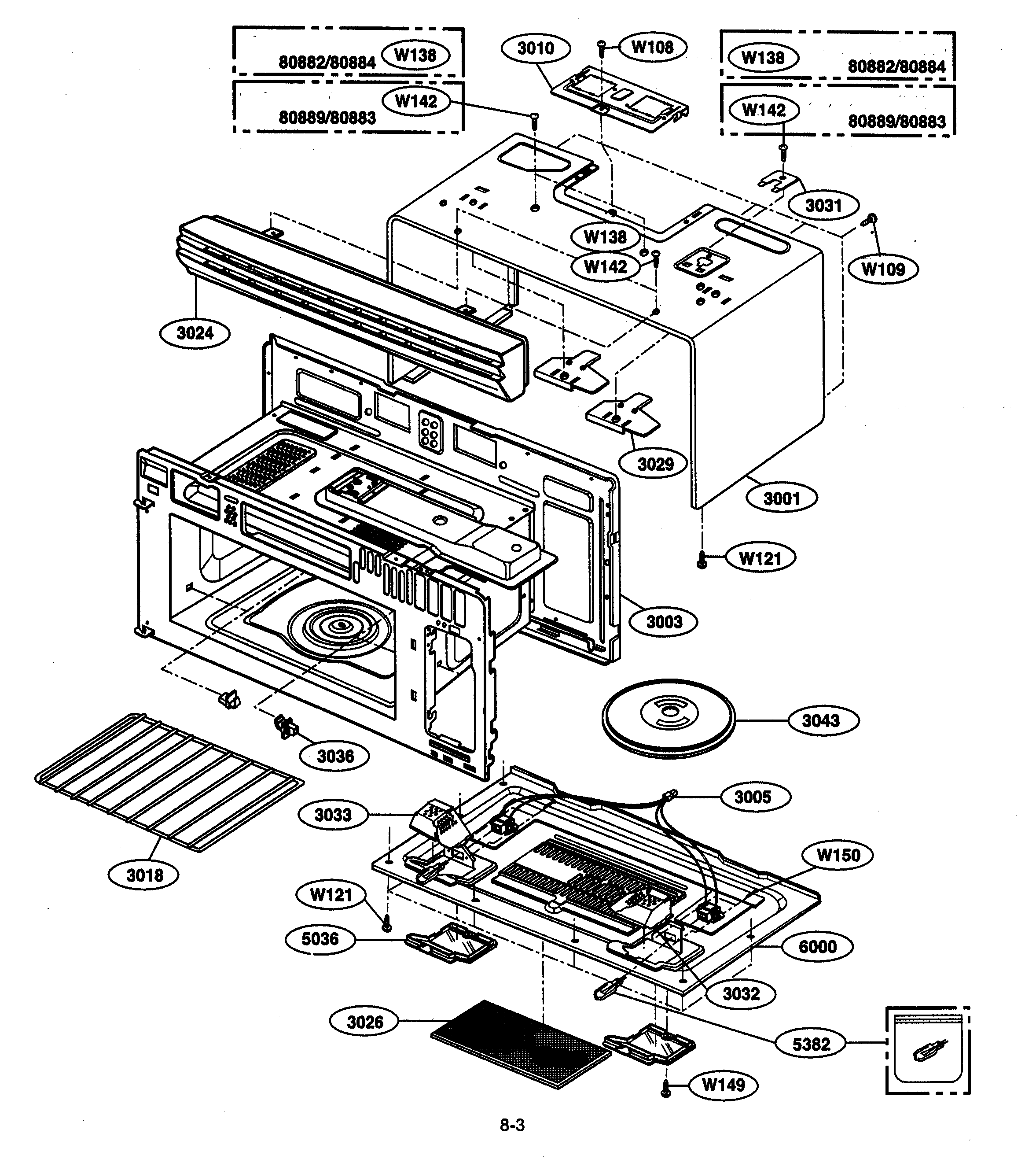 Oven cavity parts