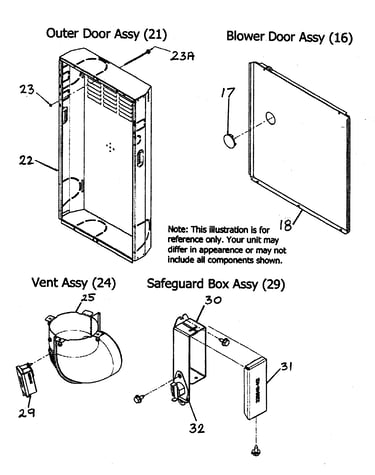 Outer door/vent assy
