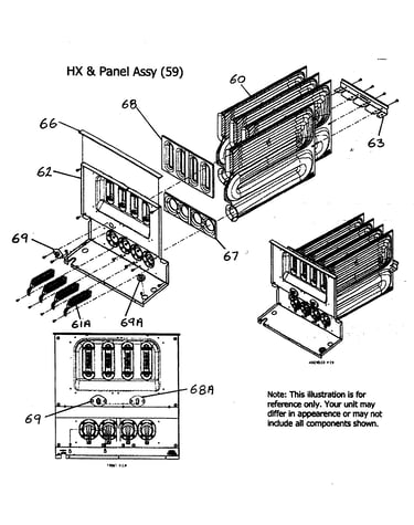 Hx/panel assy