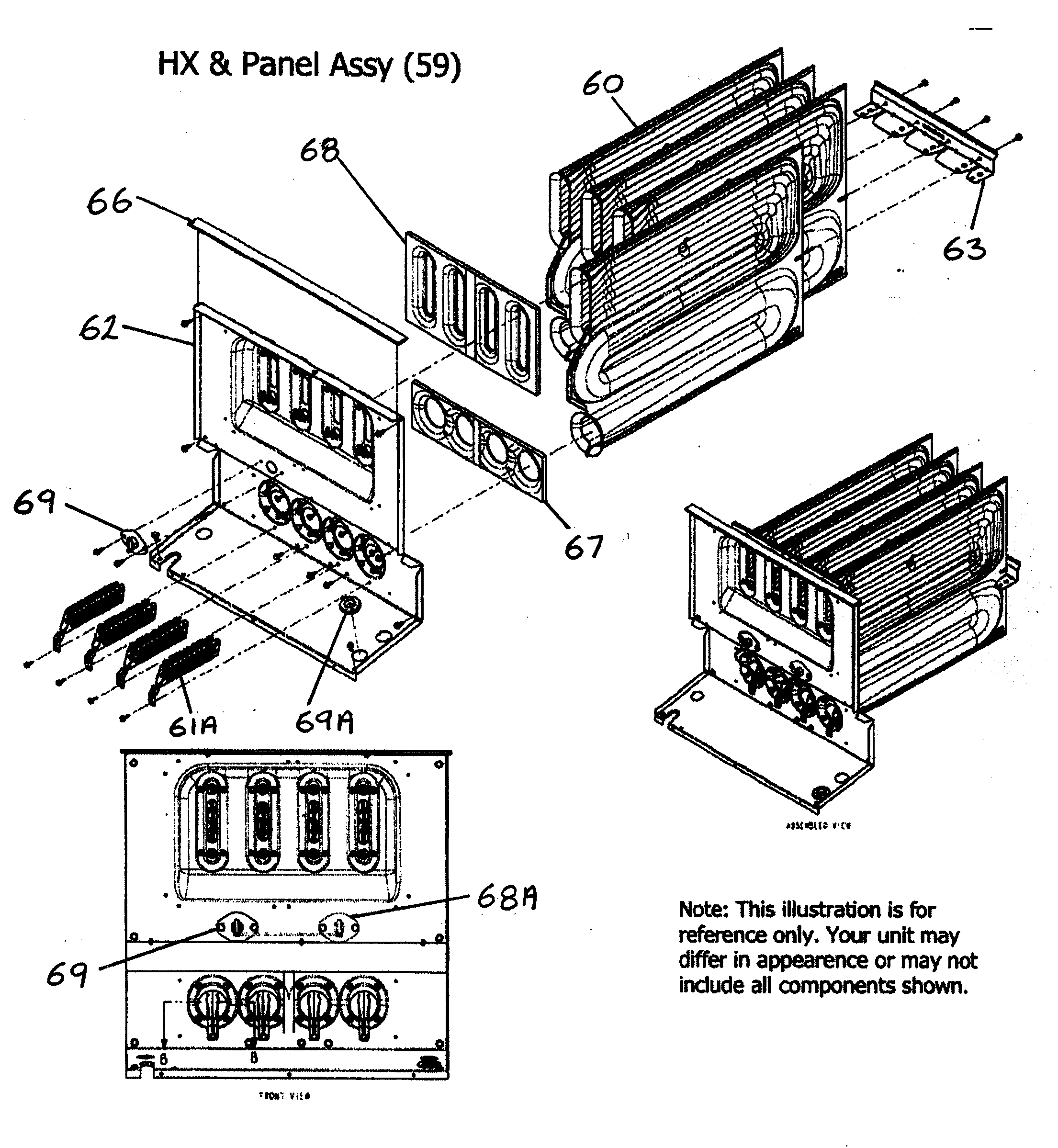 Hx/panel assy