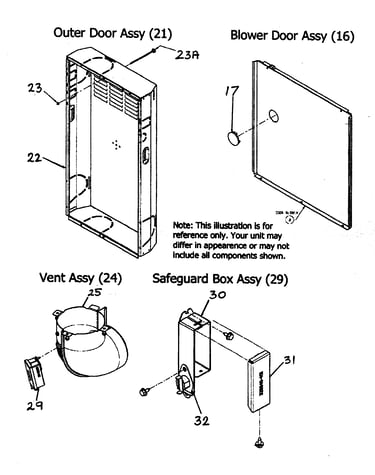 Outer door/vent assy