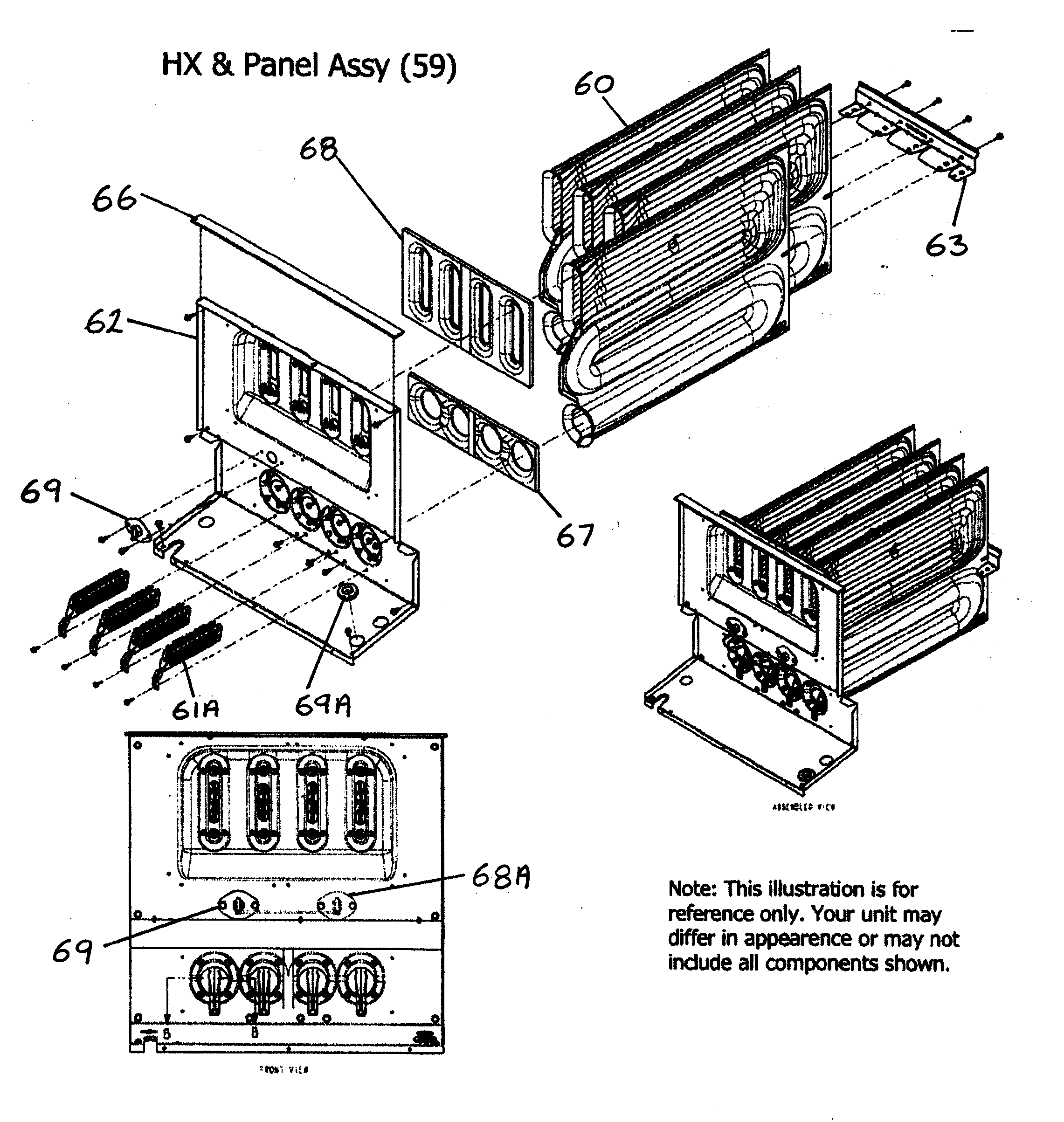 Hx/panel assy