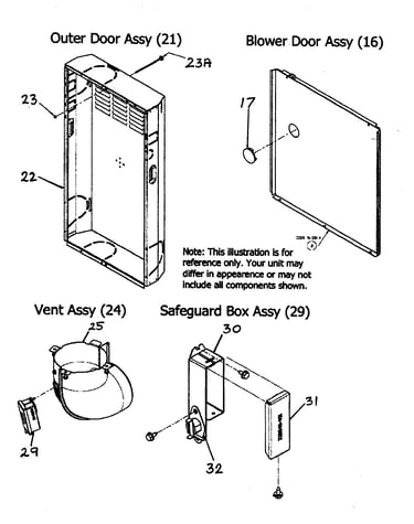 Outer door/vent assy