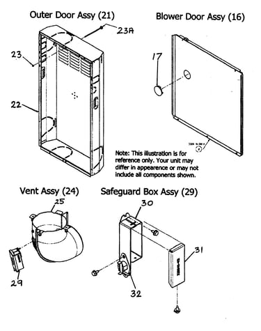 Outer door/vent assy