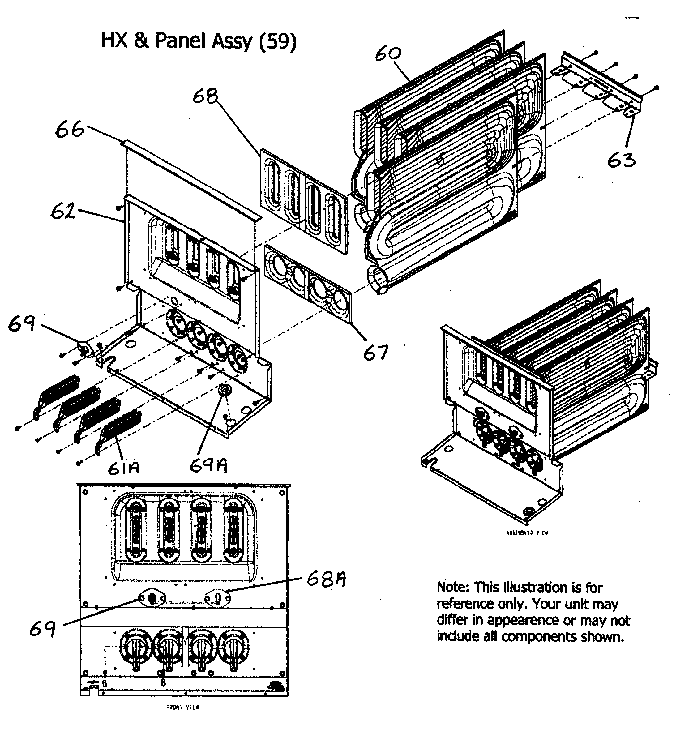 Hx/panel assy