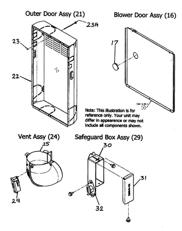 Outer door/vent assy
