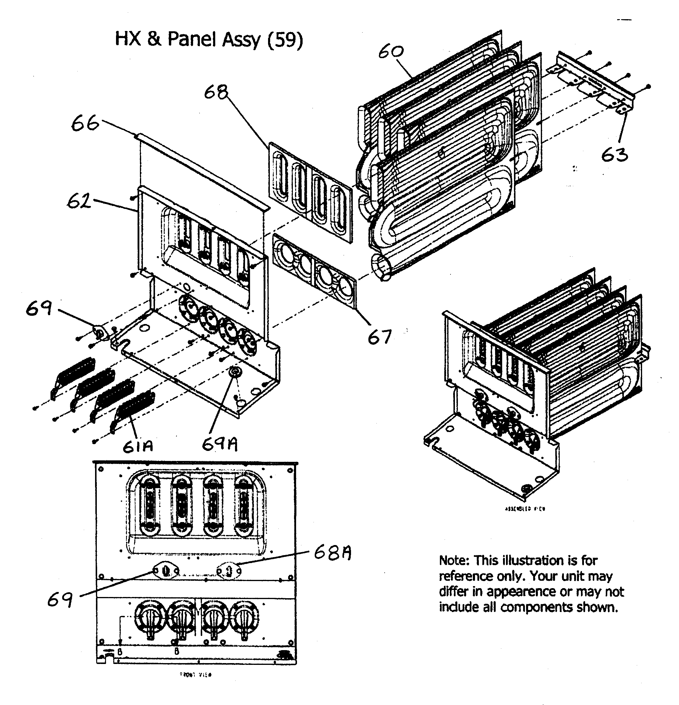 Hx/panel assy