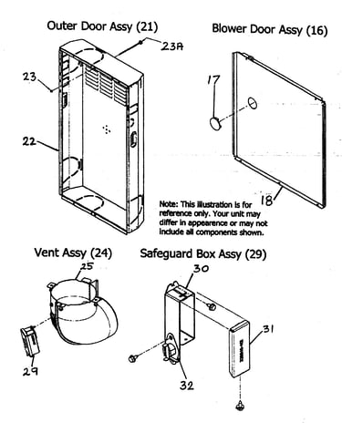 Outer door/vent assy