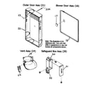 Payne PG8MAA066135AAJA outer door/blower door/vent safeguard assys diagram