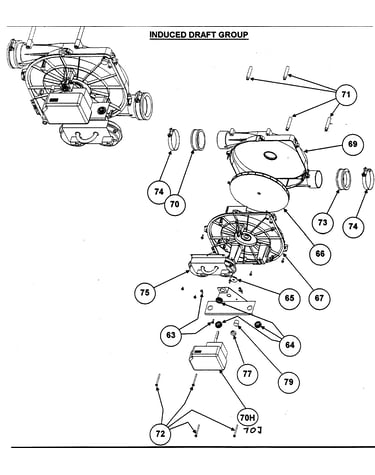 Induced draft group