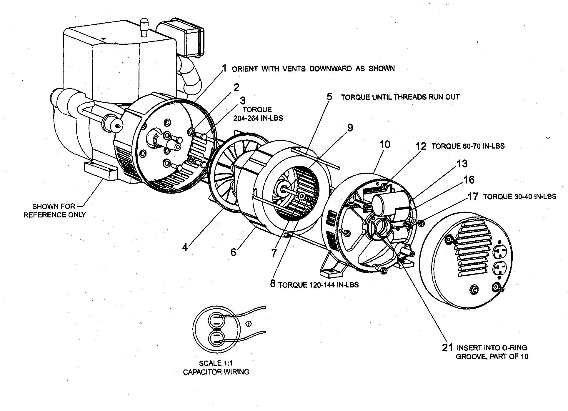 Elec motor assy