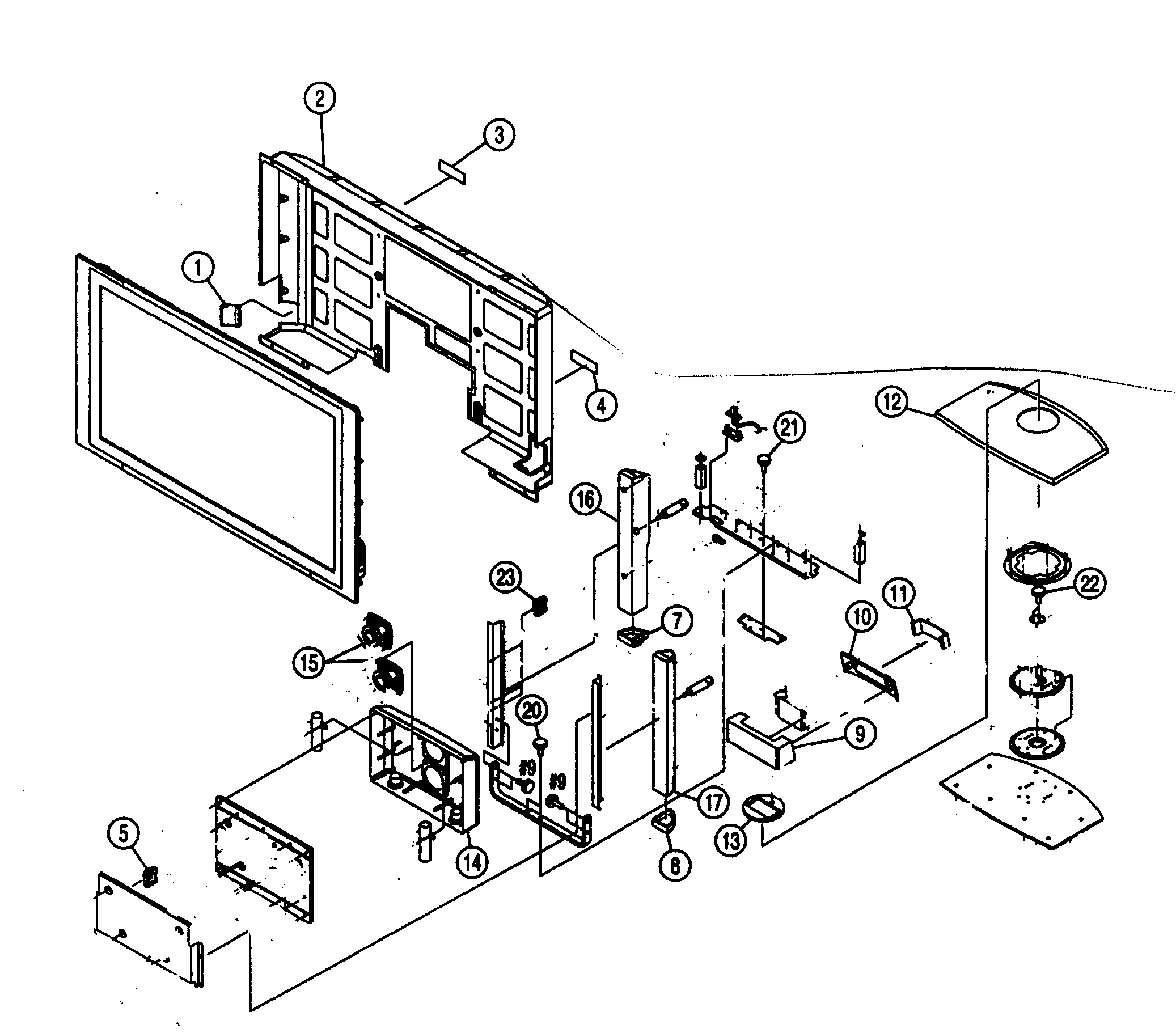 Rear cover assy/stand