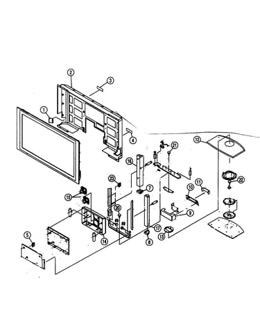 Rear cover assy/stand