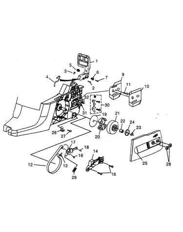 Clutch/chain brake/drive case cover