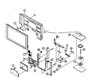 Sony KDE-42XS955 rear cover assy/stand diagram