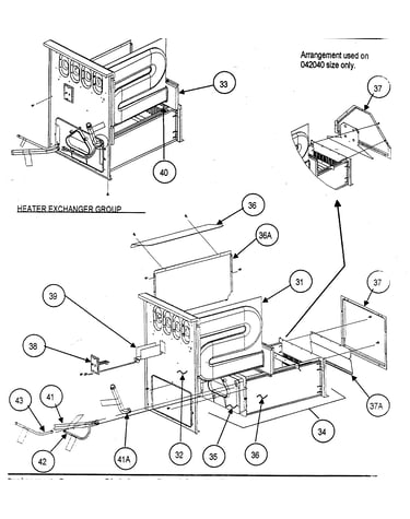 Heater exchanger assy