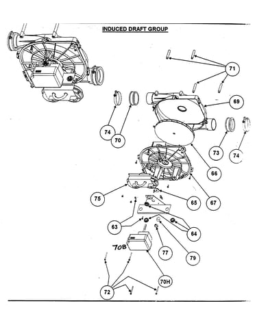 Induced draft assy