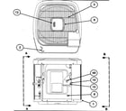 Carrier 38YXA024 SERIES300 outlet grille/top cover diagram