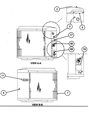 Inlet grille/service panel