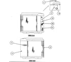 Carrier 38TRA024 SERIES300 inlet grille/service panel diagram