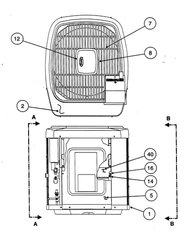 Outlet grille/top cover