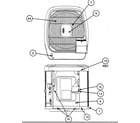 Carrier 38YDB024 SERIES300 outlet grille/top cover diagram