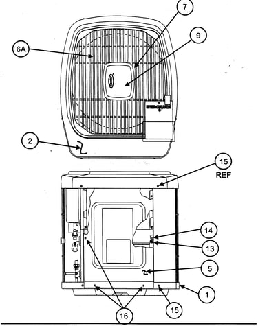 Outlet grille/top cover