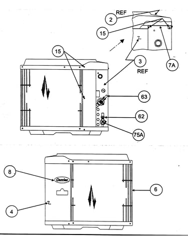 Inlet grille/service panel