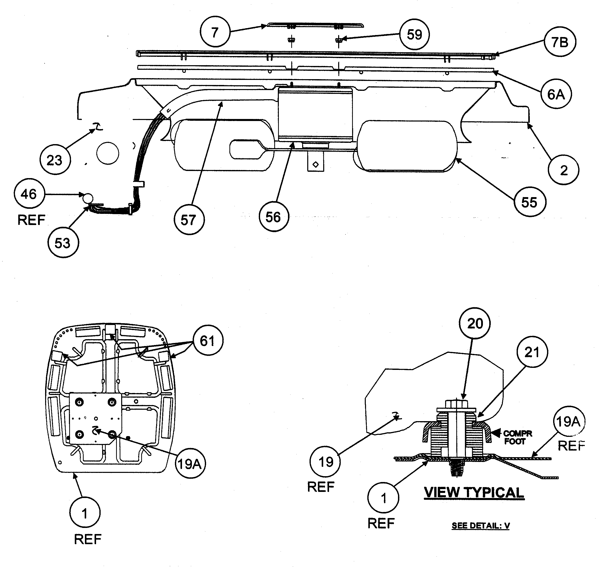 Base pan/motor/fan blade