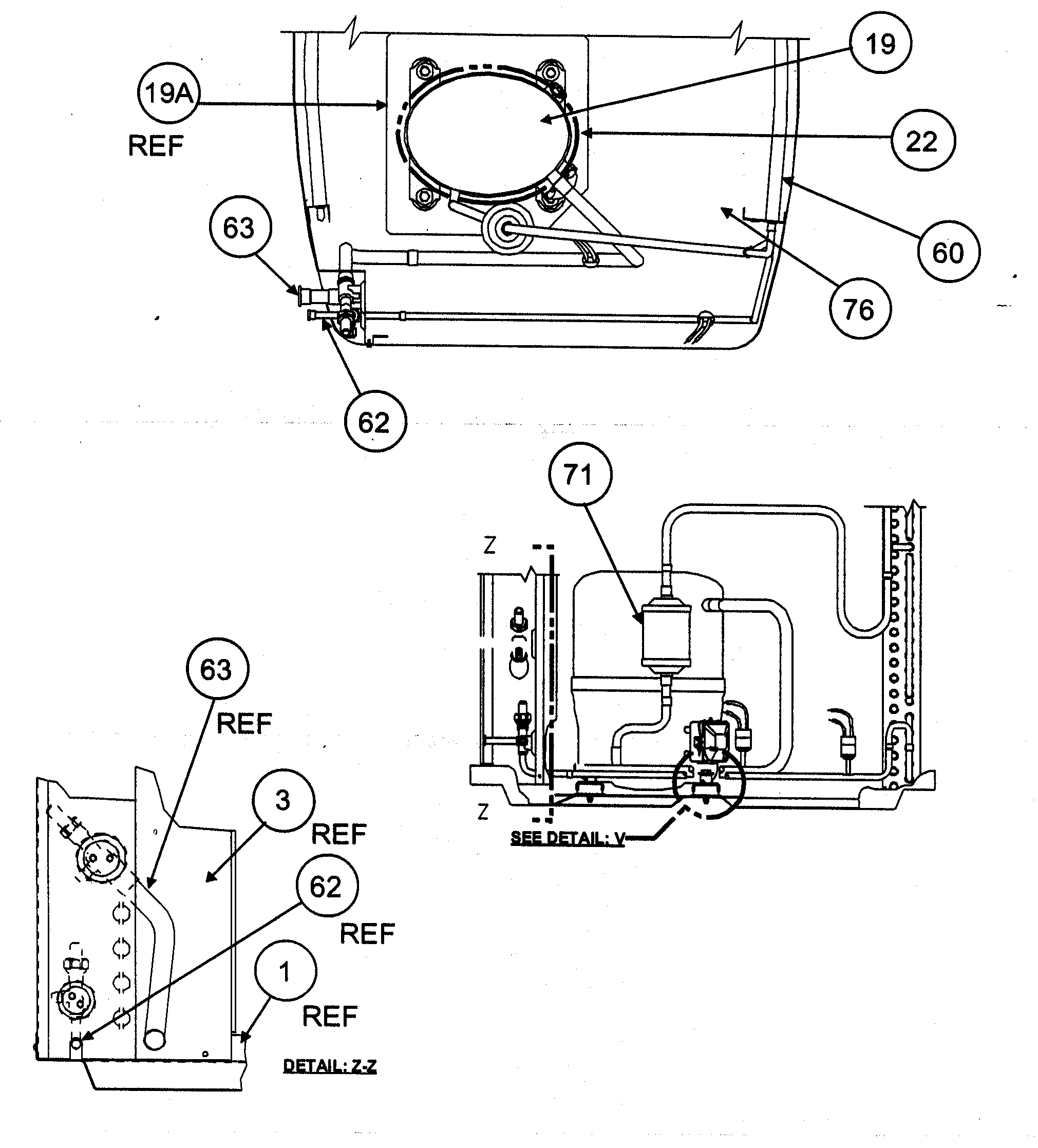 Compressor/condenser coil