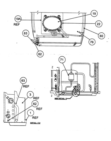 Compressor/condenser coil