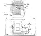 Carrier 38YRA024 SERIES300 outlet grille/top cover diagram