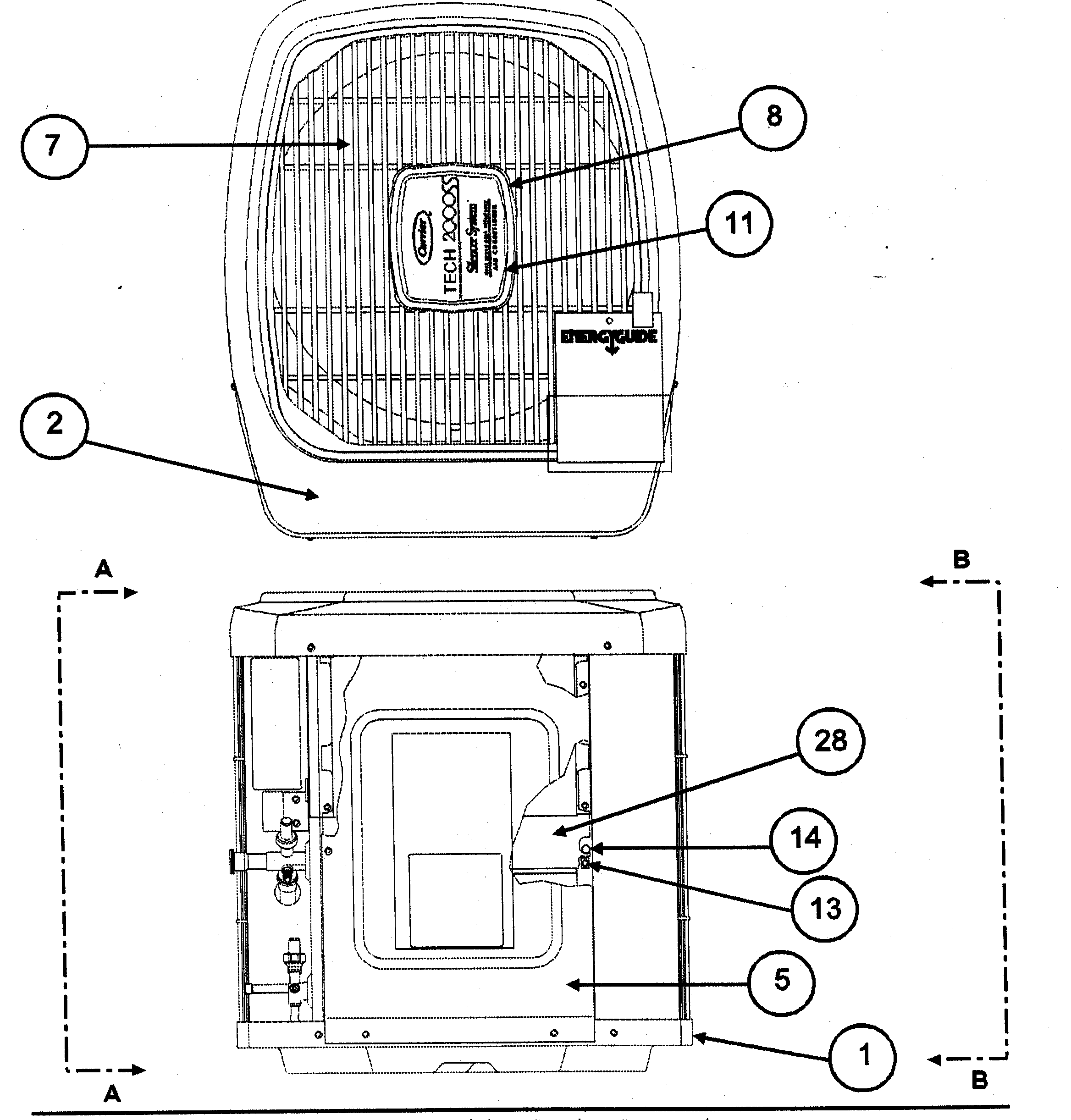 Outlet grille/top cover