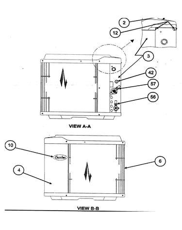 Inlet grille/service panel