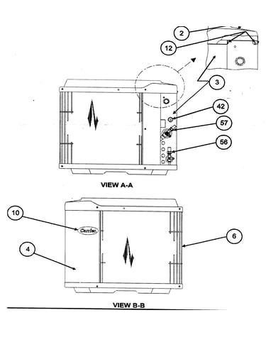 Inlet grille/service panel