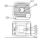 Carrier 38TXA036 SERIES300 outlet grille/top cover diagram
